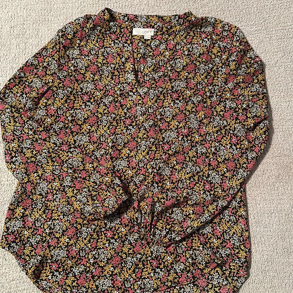 Loft Floral 3/4 length Blouse